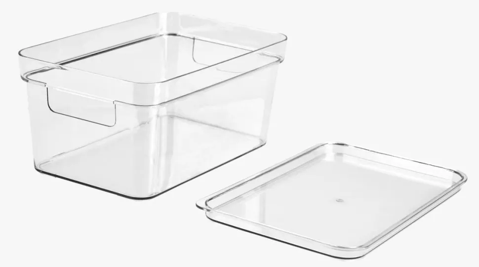 Oppbevaringsboks transparent - 17x26x12 cm