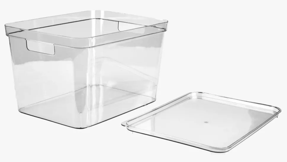 Oppbevaringsboks transparent - 17x26x12 cm