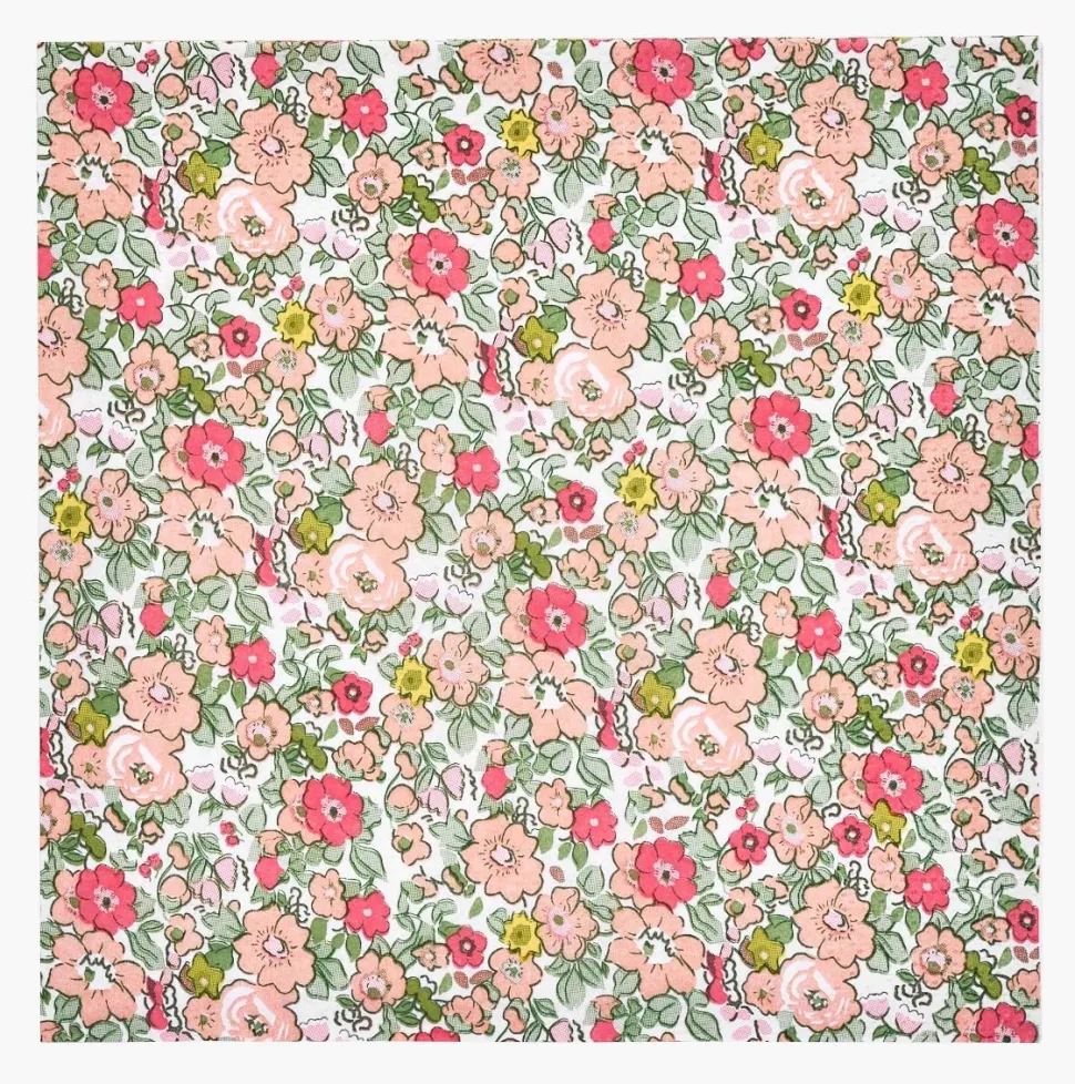 Papirservietter multi rosa - 33x33 cm