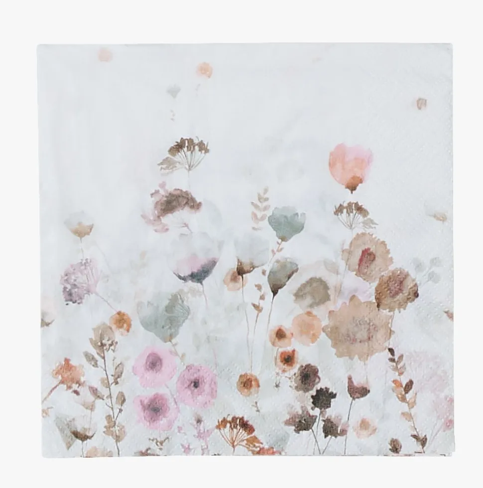 Papirservietter multi rosa - 33x33 cm