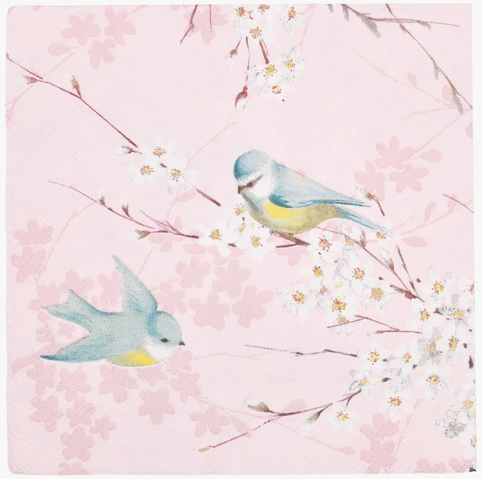 Papirservietter pudderrosa - 33x33 cm
