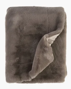 Pelspledd taupe - 130x170 cm