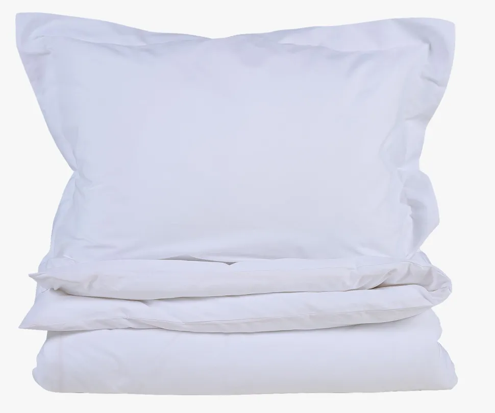Percale sengesett hvit - 140x200 cm