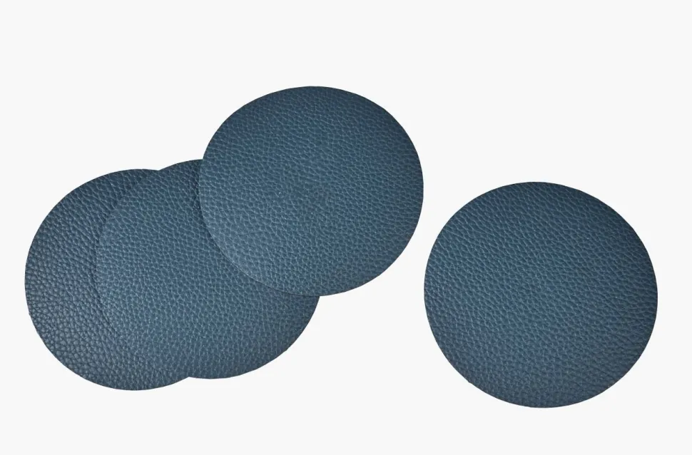 4pk drikkebrikke blå - ø10 cm
