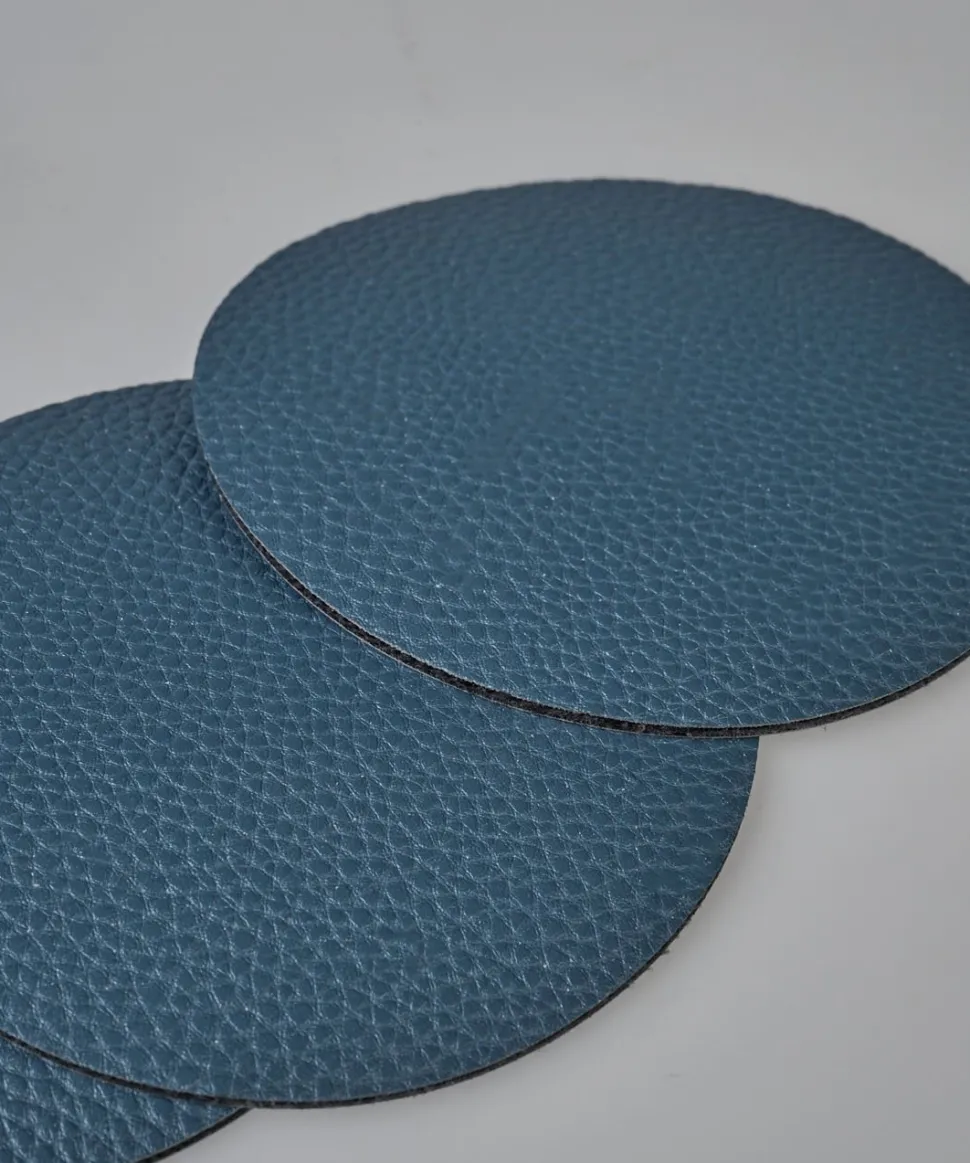 4pk drikkebrikke blå - ø10 cm
