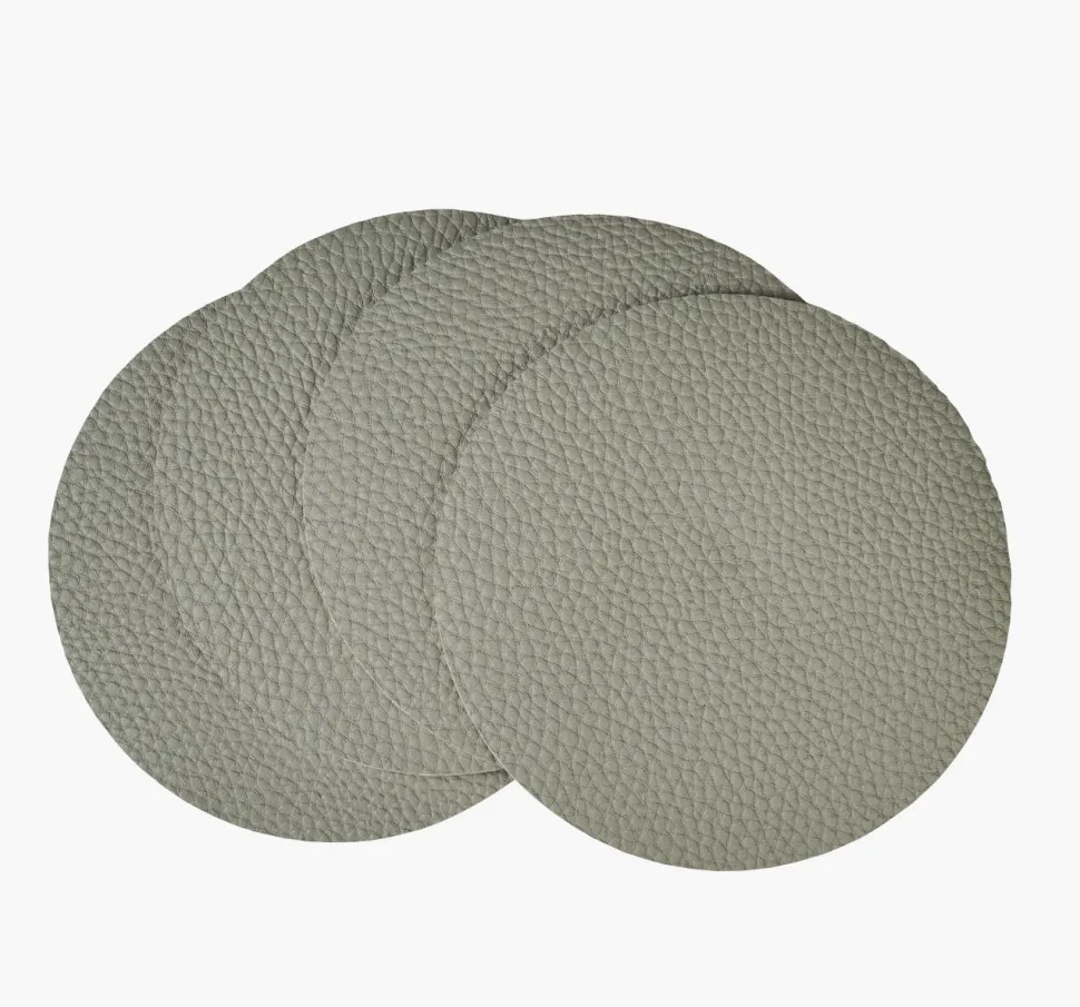 4pk drikkebrikke lys grønn - ø10 cm