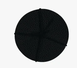 4pk drikkebrikke svart - ø10 cm
