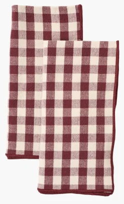 2pk tøyserviett burgunder - 45x45 cm