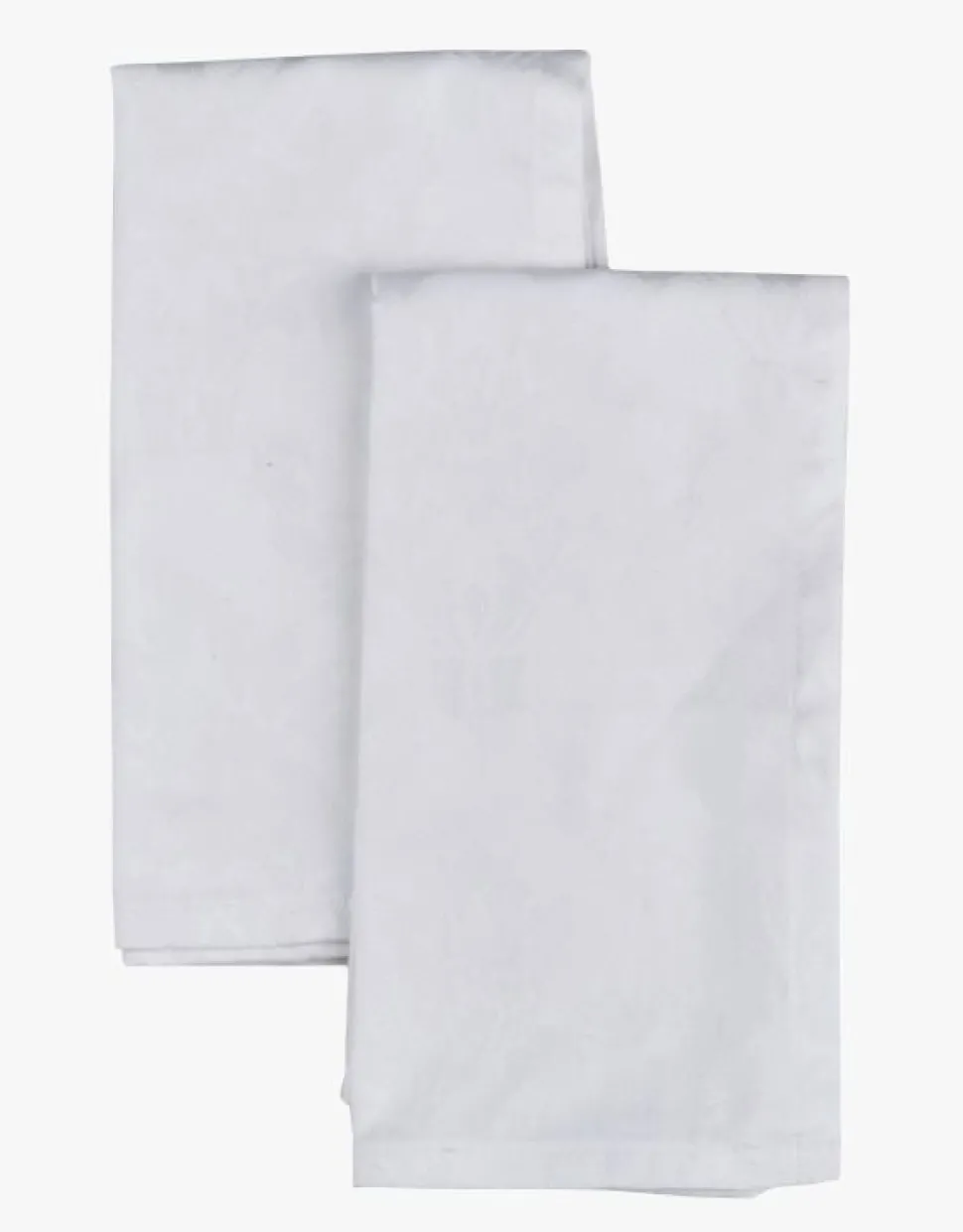 2pk tøyserviett hvit - 45x45 cm