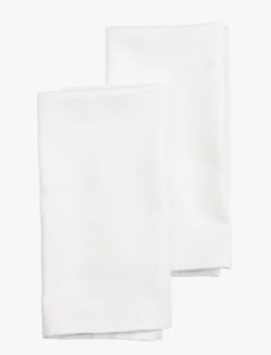 2pk tøyserviett hvit - 45x45 cm