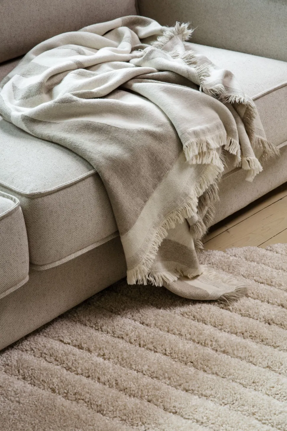 Pledd beige - 130x170 cm