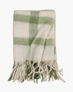 Pledd multi grønn - 130x170 cm