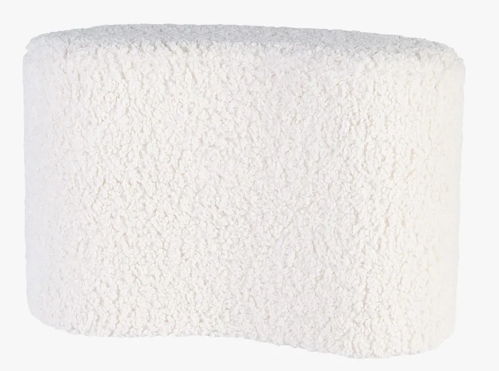 Puff hvit - 30x50x32 cm