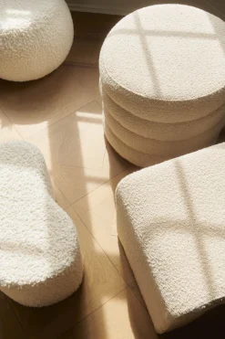 Puff lys beige - 50x50x43 cm