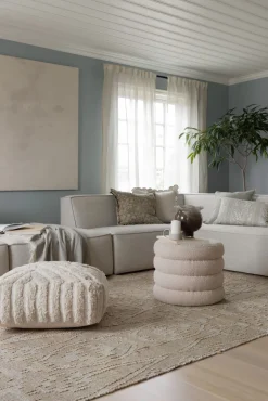 Puff lys beige - 50x50x43 cm