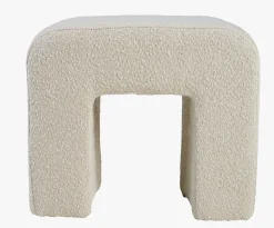 Puff lys beige - 40x50x43 cm