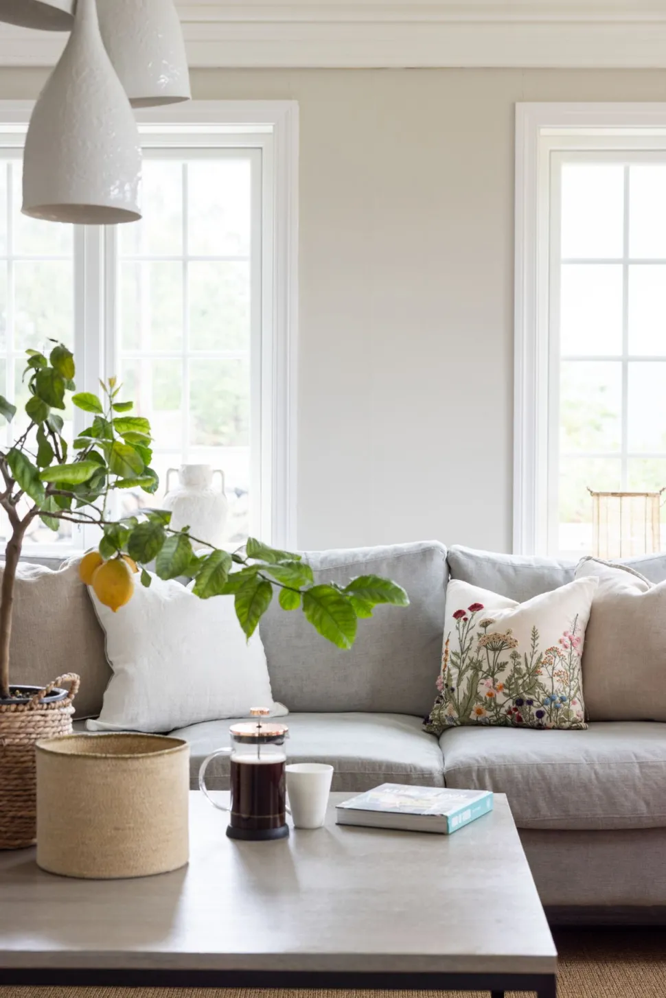 Pynteputetrekk hvit - 50x50 cm