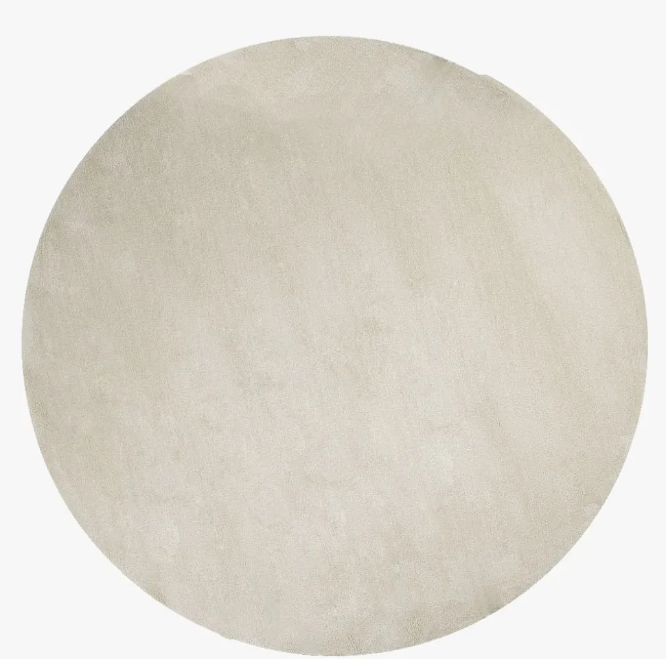 Rundt teppe lys beige - ø200 cm