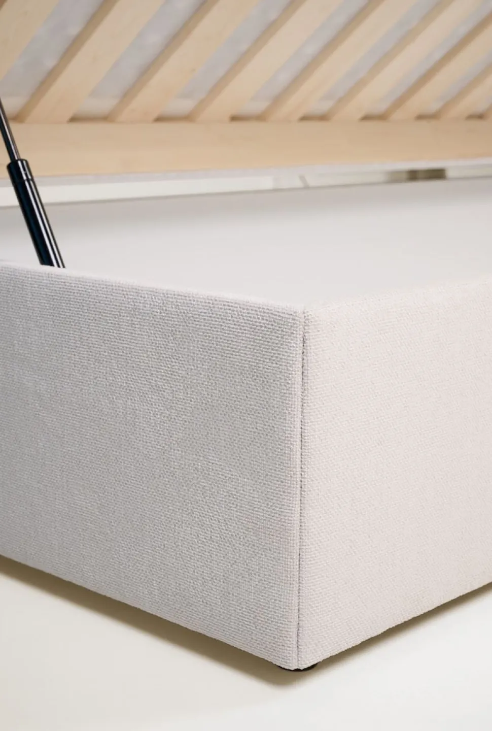 Seng med oppbevaring beige - 90x200x59 cm