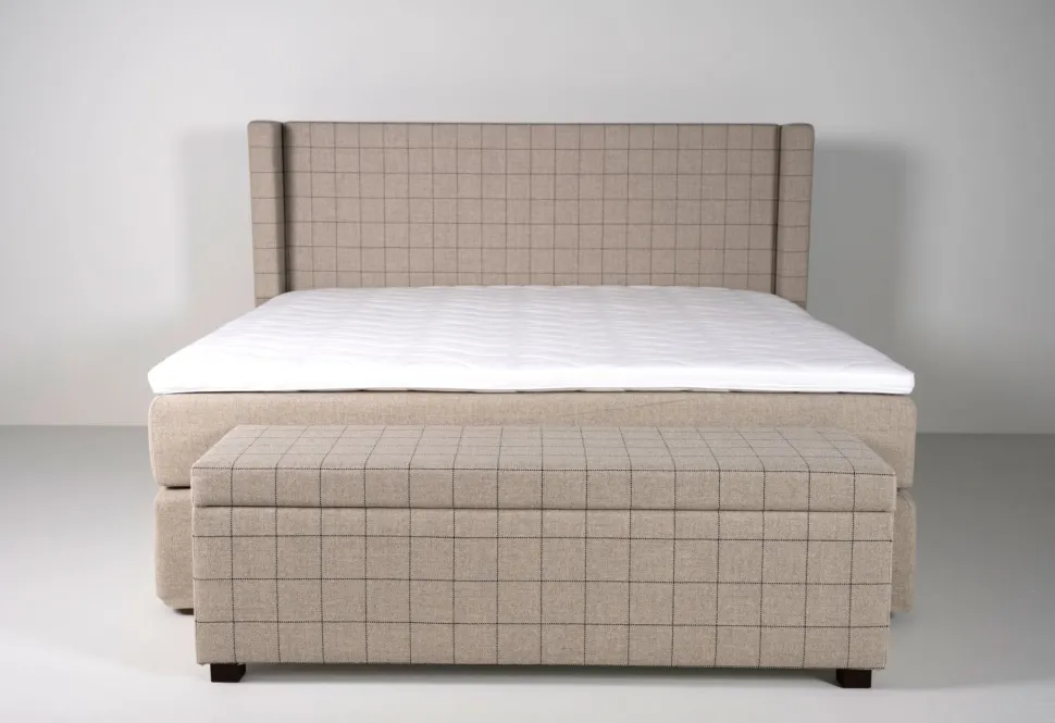 Sengebenk multi beige - 145x46x47 cm