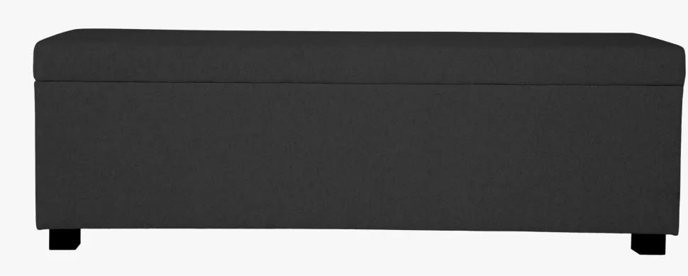 Sengebenk svart - 145x46x47 cm