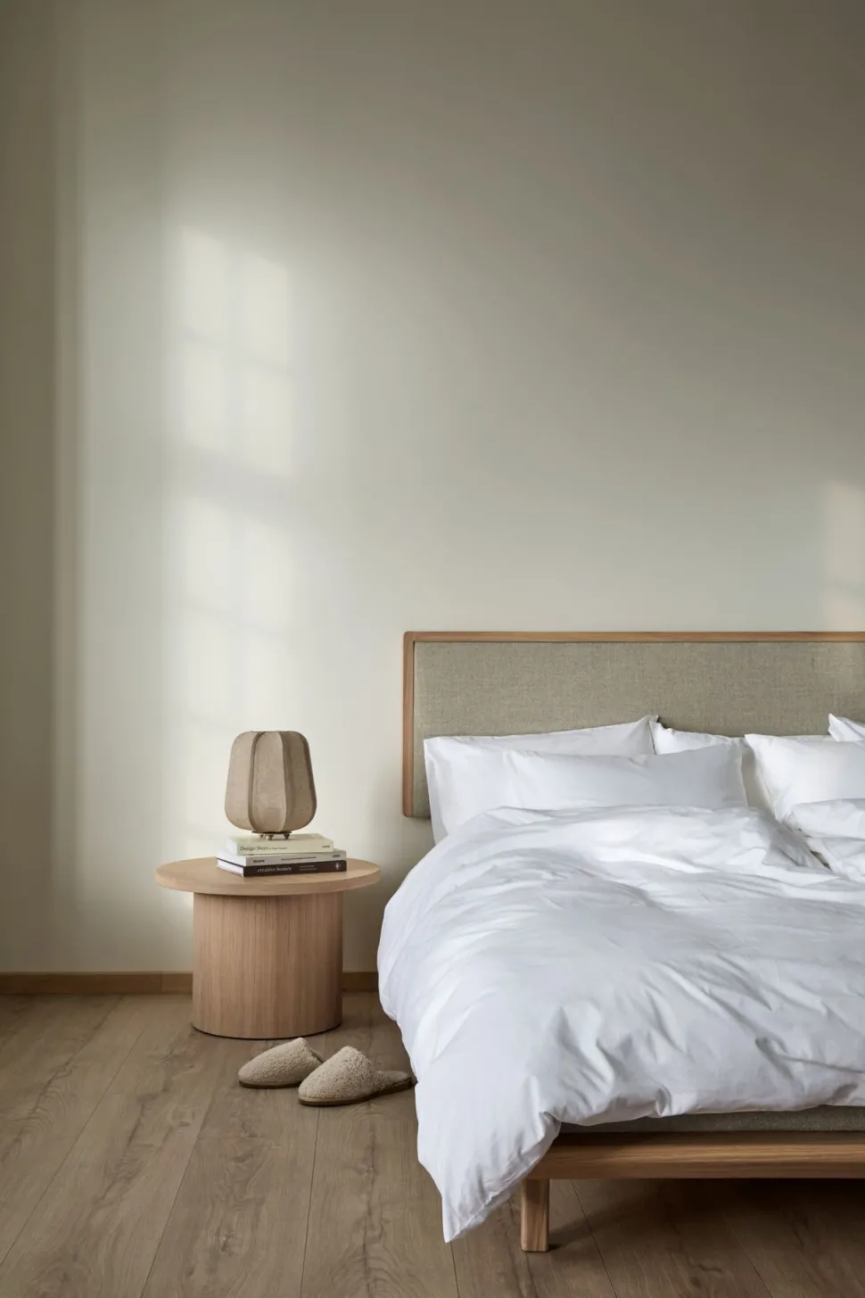 Sengegavl naturoljet beige - 199x3x55 cm