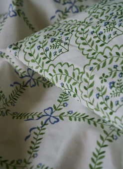 Sengesett multi grønn - 140x200+50x70 cm