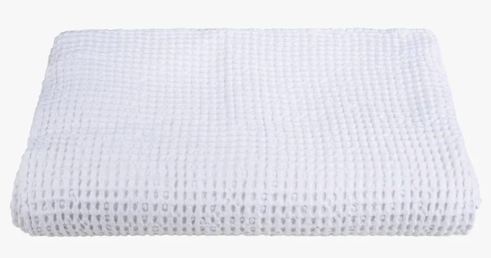 Sengeteppe hvit - 150x240 cm