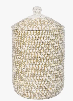 Skittentøyskurv natur - H34cm Ø26cm