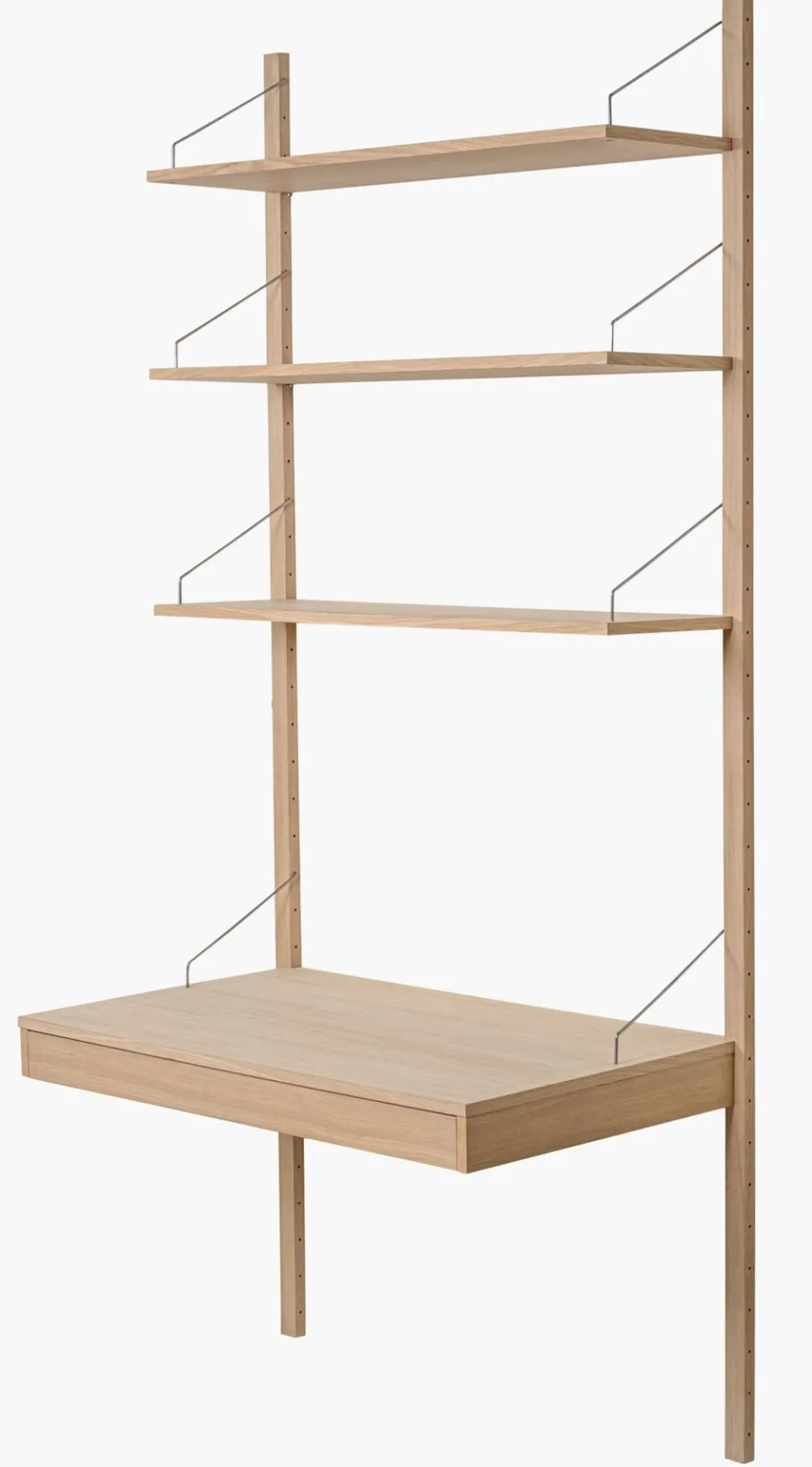 Skrivebordsmodul med skuff natur - 100x60x8 cm