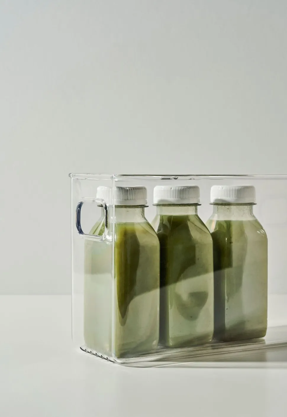 Smal oppbevaringsboks transparent - 9,7x26,5x15,5 cm