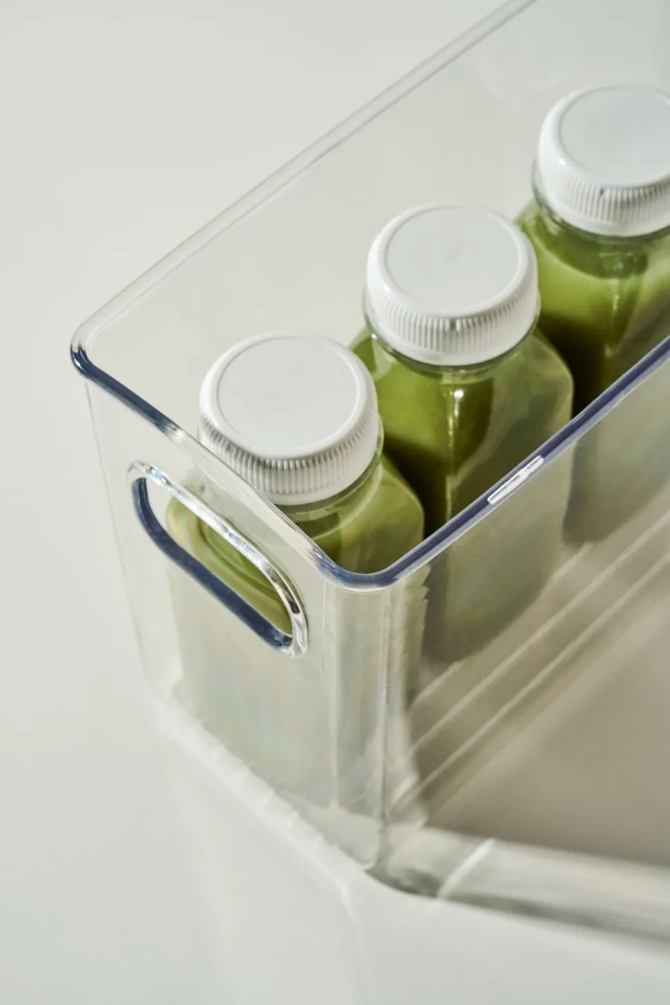 Smal oppbevaringsboks transparent - 9,7x26,5x15,5 cm