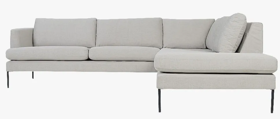 Sofa åpen ende høyre beige - 269x220x80 cm