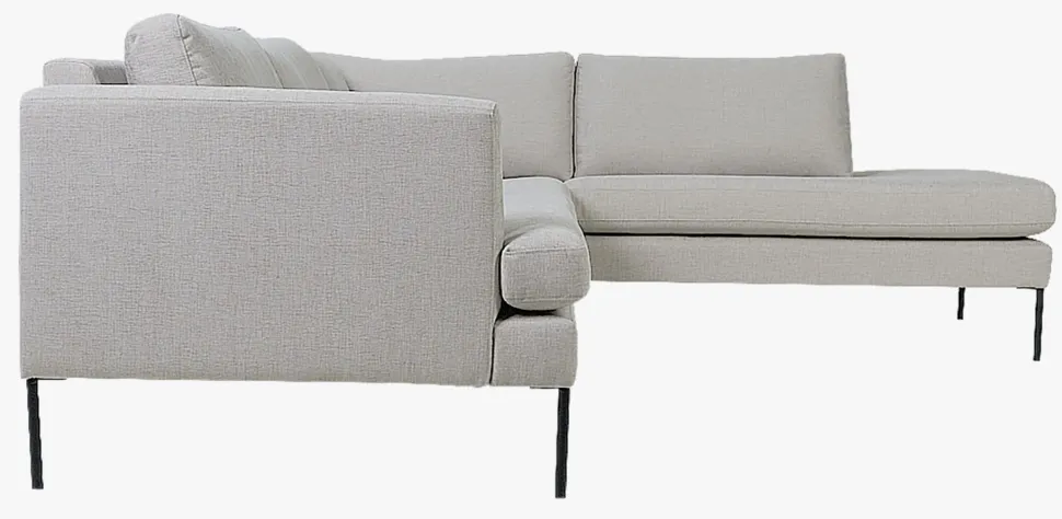 Sofa åpen ende høyre beige - 269x220x80 cm