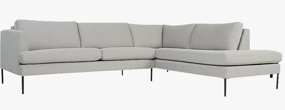 Sofa åpen ende høyre beige - 269x220x80 cm