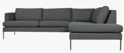 Sofa åpen ende høyre grå - 269x220x80 cm