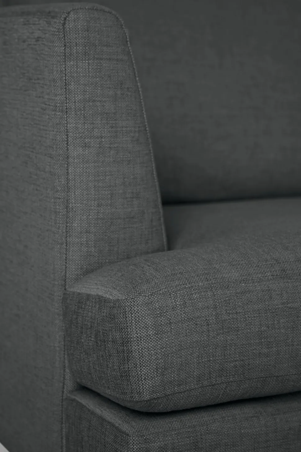 Sofa åpen ende venstre grå - 269x222x80 cm
