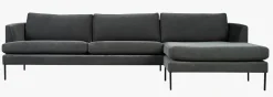 Sofa sjeselong høyre grå - 300x156x80 cm