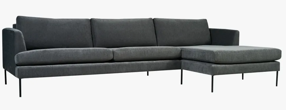 Sofa sjeselong høyre grå - 300x156x80 cm