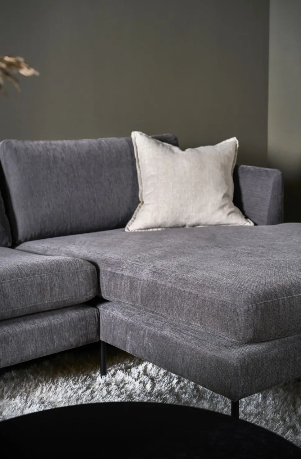Sofa sjeselong høyre grå - 300x156x80 cm