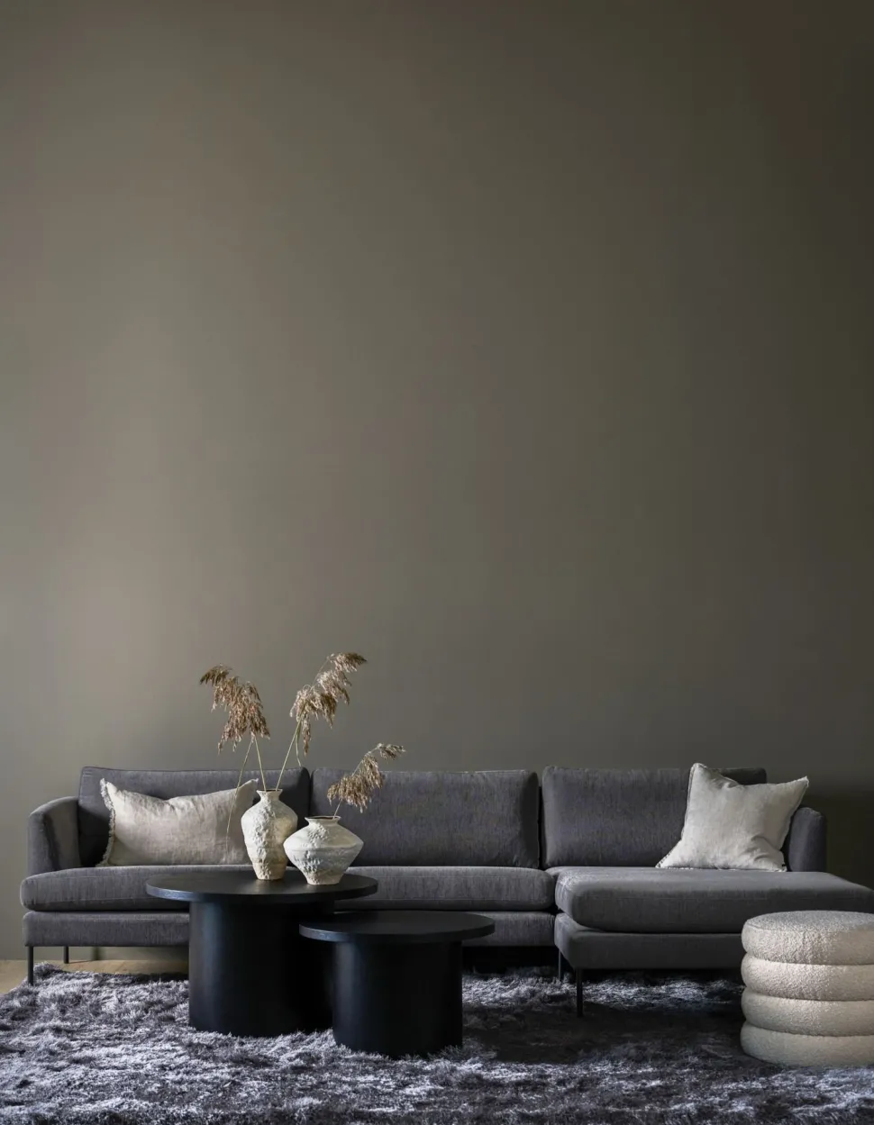 Sofa sjeselong høyre grå - 300x156x80 cm