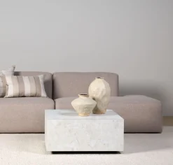 Sofabord multi grå - 75x75x35 cm