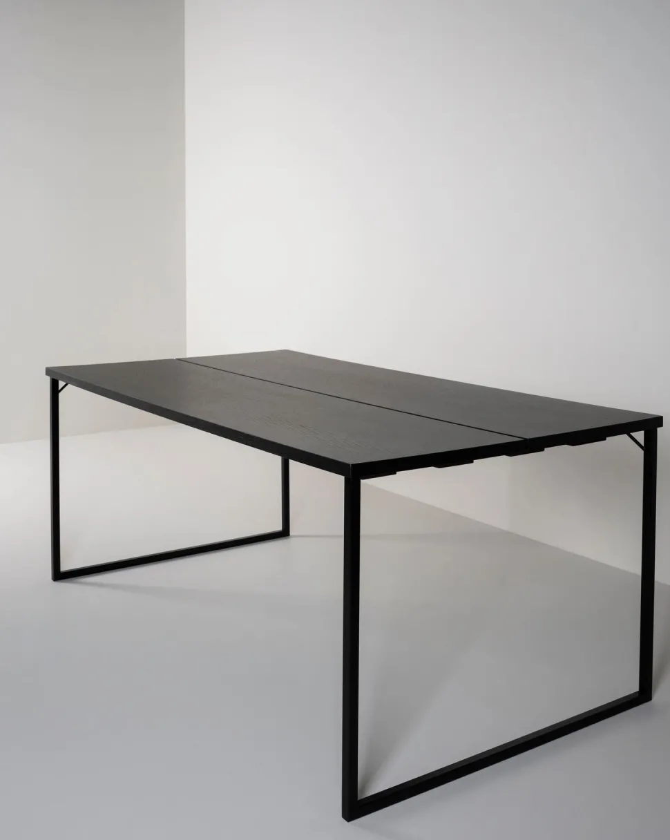 Spisebord svart - 100x200x75 cm
