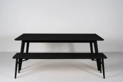 Spisebord svart - 100x200x75 cm
