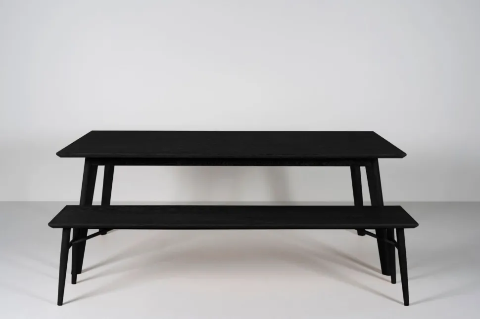 Spisebord svart - 100x200x75 cm