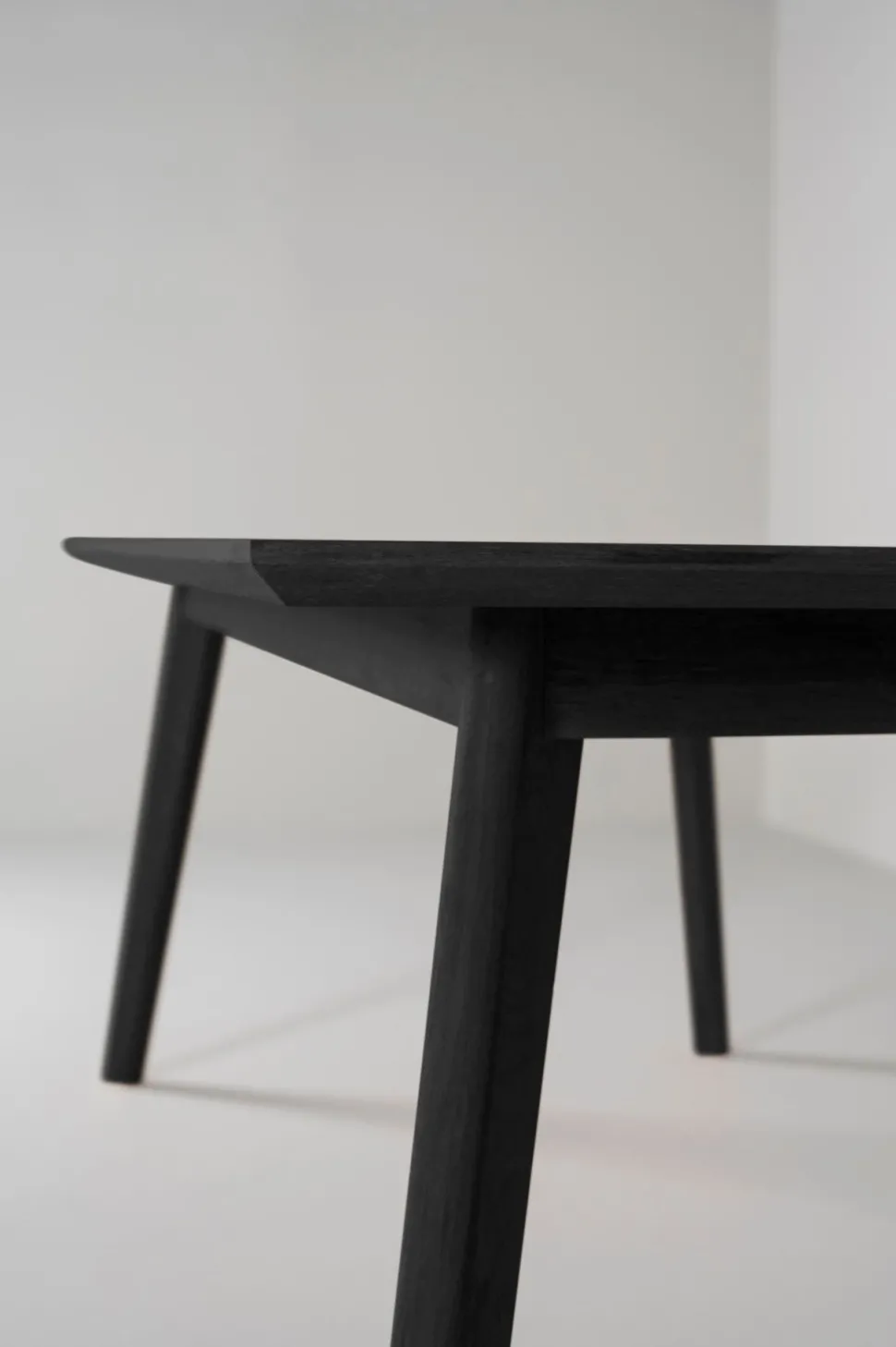 Spisebord svart - 100x200x75 cm
