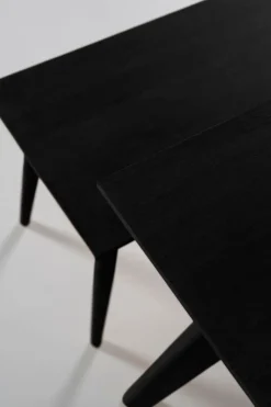 Spisebord svart - 100x200x75 cm