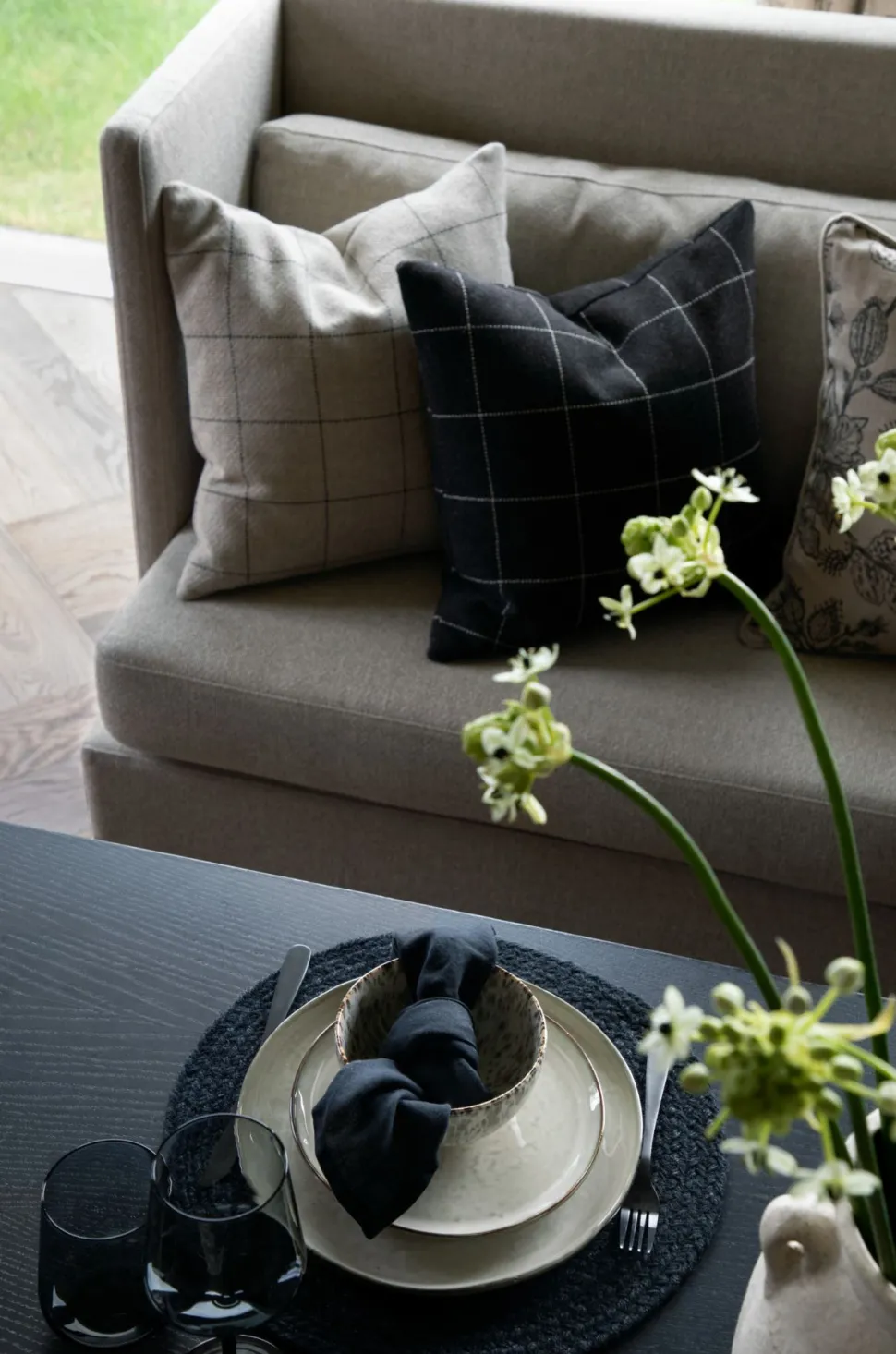 Spisestuesofa setetrekk pakke beige - 40x40x60 cm