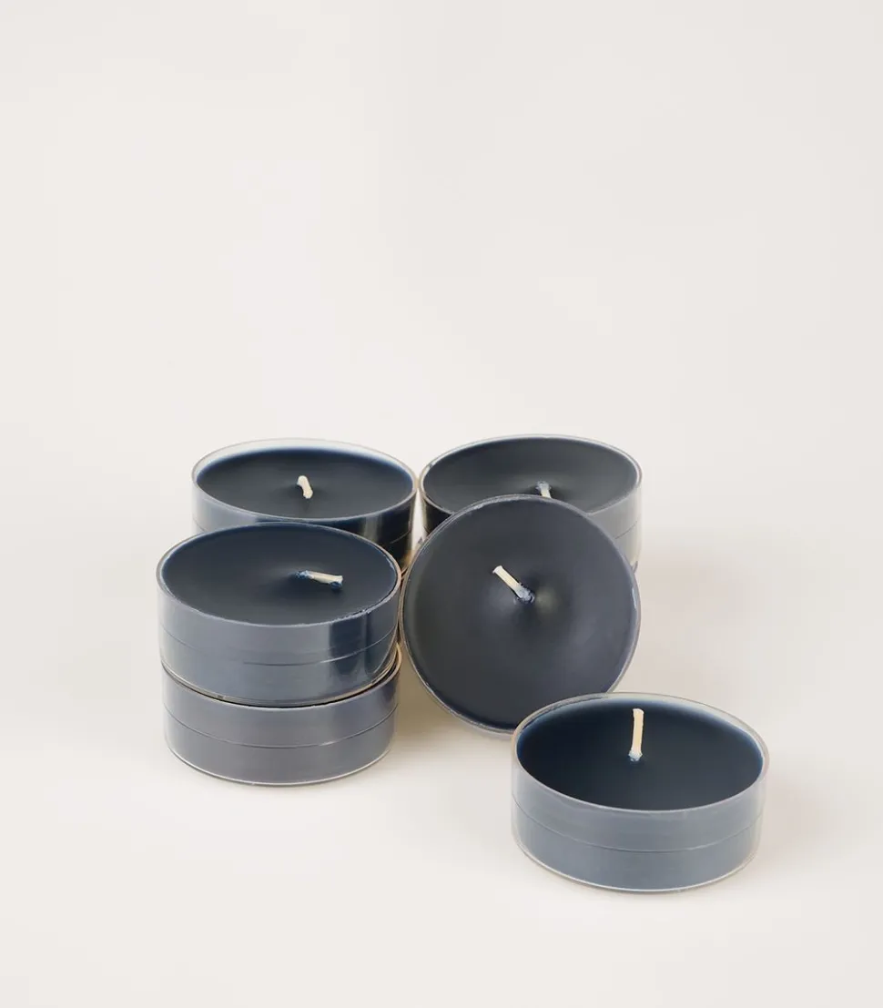 Store telys svart - 6x2 cm
