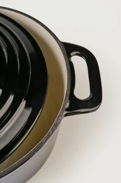 Støpejernsgryte rund svart - 4300ml